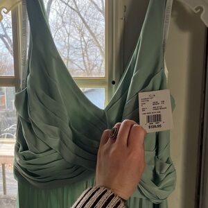 NWT David’s Bridal bridesmaid dress size 8, color Meadow